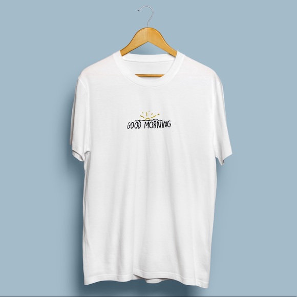 ‘Good Morning’ Handmade Embroidered Tee - Picture 3 of 6